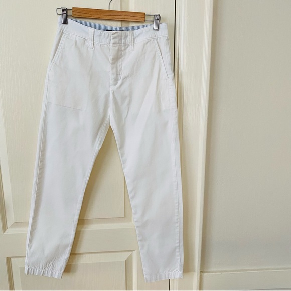 Polo Ralph Lauren White Straight Tapered Leg 100% Cotton Casual Pants Size 0
